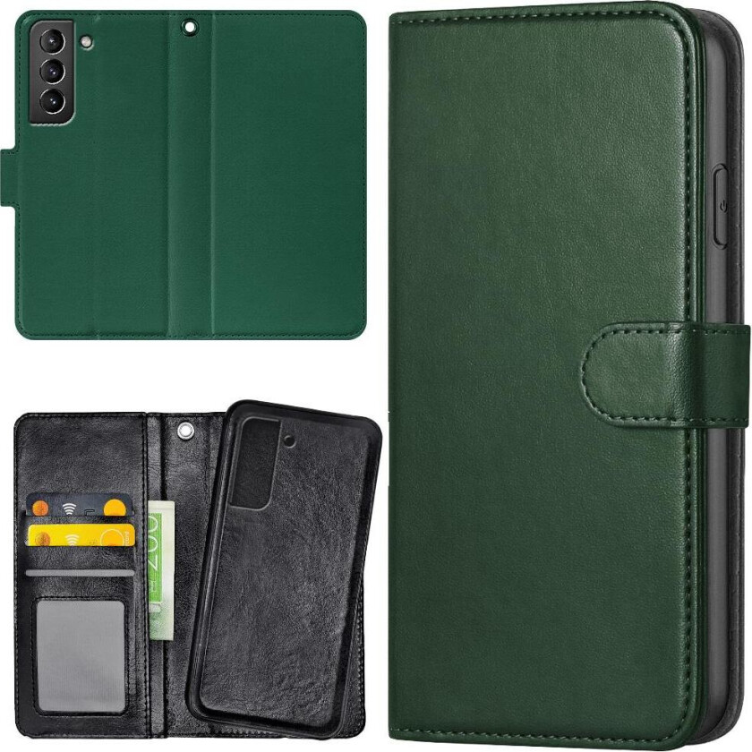 Samsung Galaxy S21 FE 5G - Lommebok Deksel Mørkegrønn