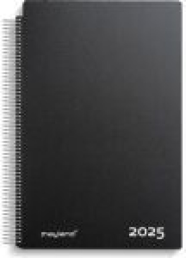 Aftalekalender A4 sort 2025 21x29,7cm 1dag/side 25 2200 00