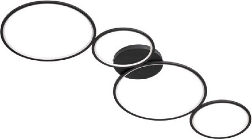 Rondo taklampe, sort, 97 cm