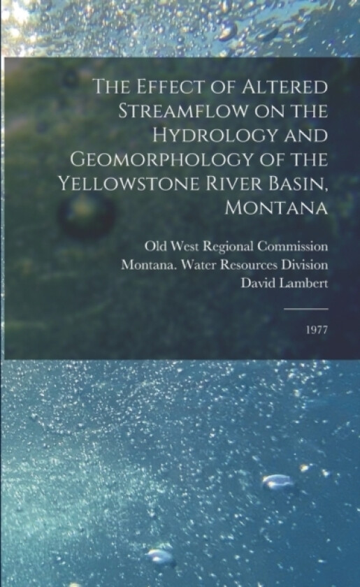 The Effect of Altered Streamflow on the Hydrology and Geomorphology of the Yellowstone River Basin, Montana av Roy Koch, Robert Curry, Mark Weber (Paperback)