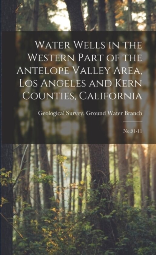 Water Wells in the Western Part of the Antelope Valley Area, Los Angeles and Kern Counties, California av Geological Survey Ground Wate (Paperback)
