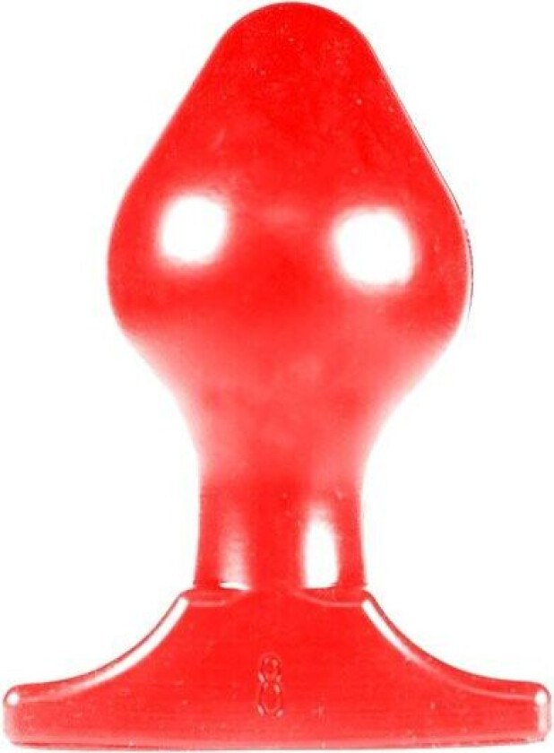 All Red Vinyl Anal Plug 16 cm Grovere analplugg