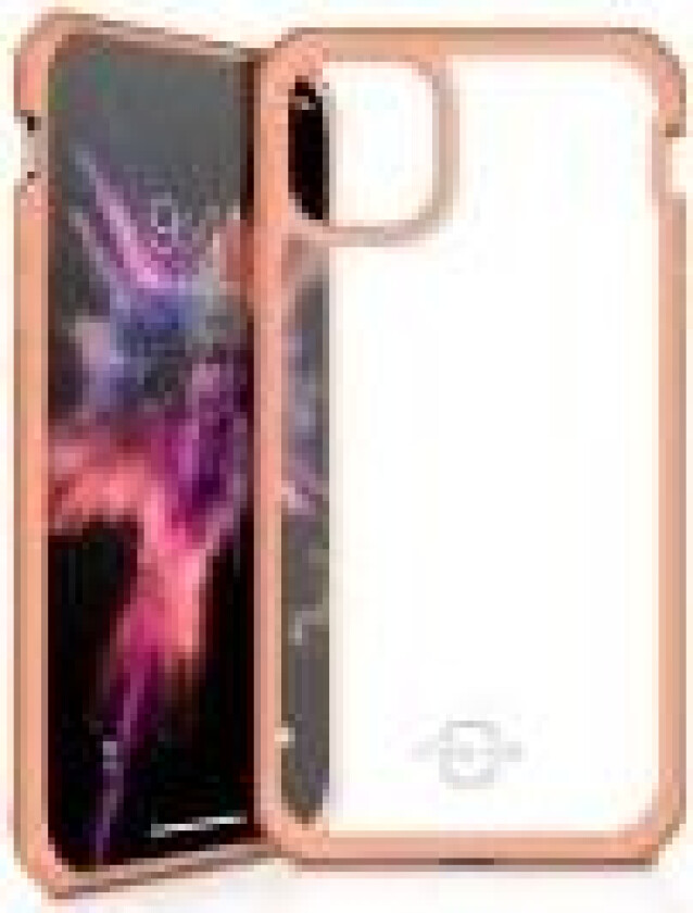 ITSKINS HYBRID SOLID cover til iPhone 11 Pro / XS / X®. Koral og gennemsigtig