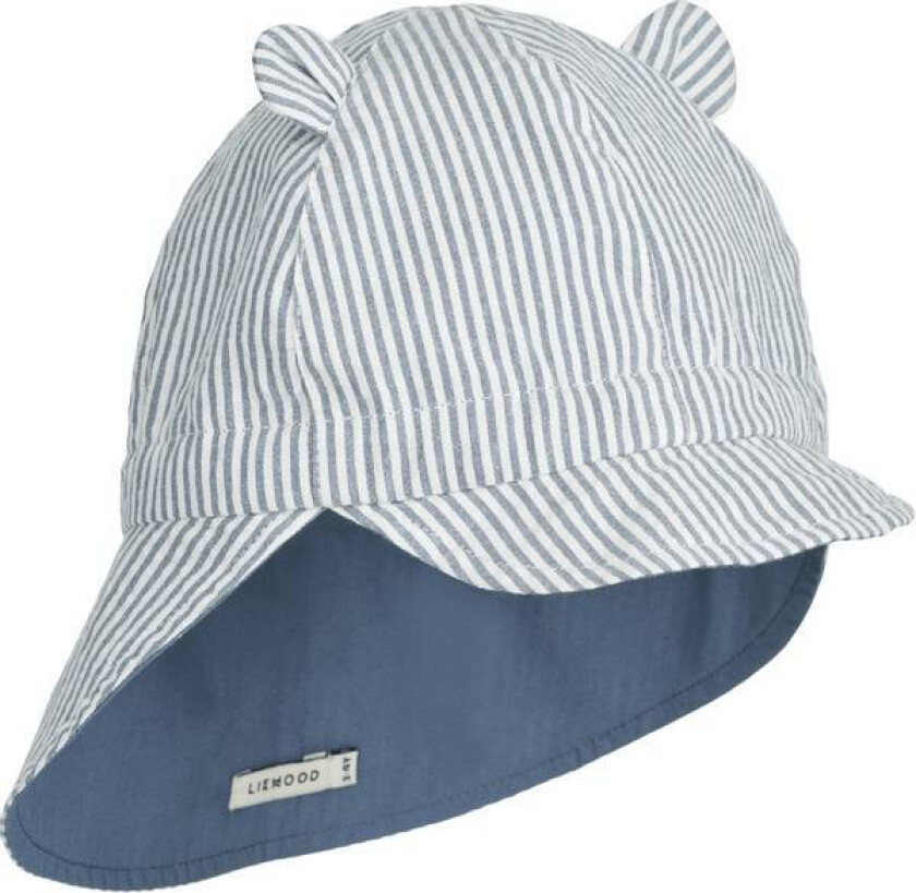 - Solhatt Gorm Reversible Seersucker Blue Wave Creme de