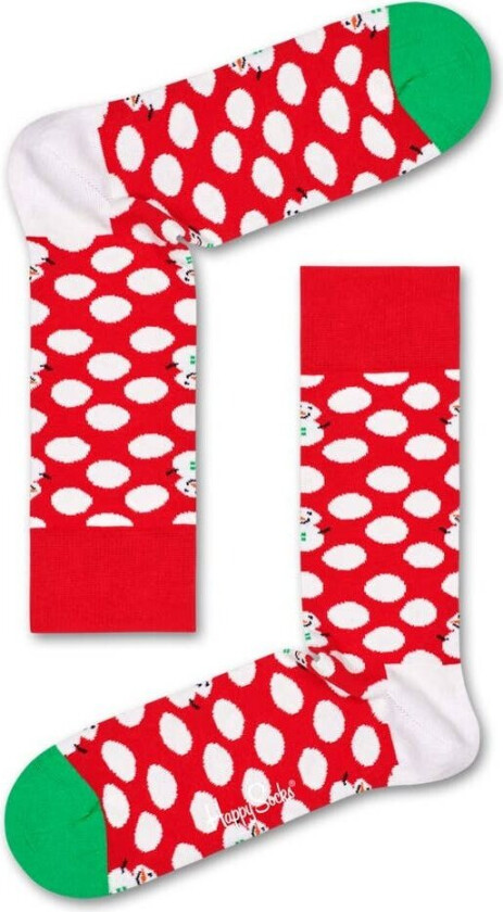 Happy Socks Big Dot Snowman Sokker - Multifarget