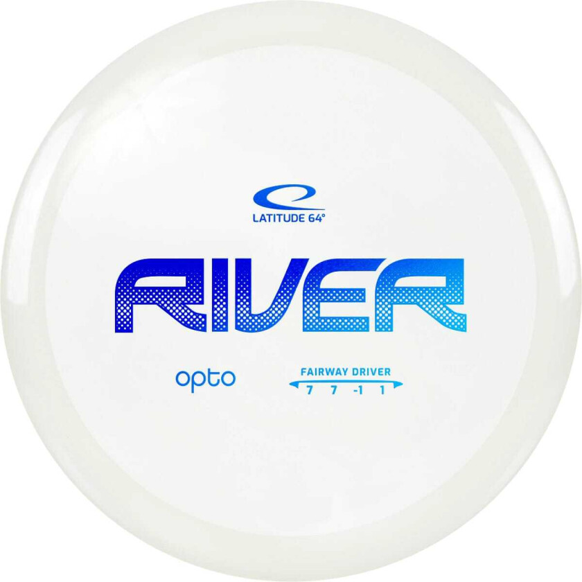 Opto Driver River, 173+, driver frisbeegolf White