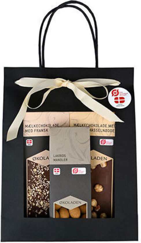 Bilde av Gourmet Gavepose Krem ØkoM. 2 Sjokoladeplater Samt Dragée Mandler - 240 g
