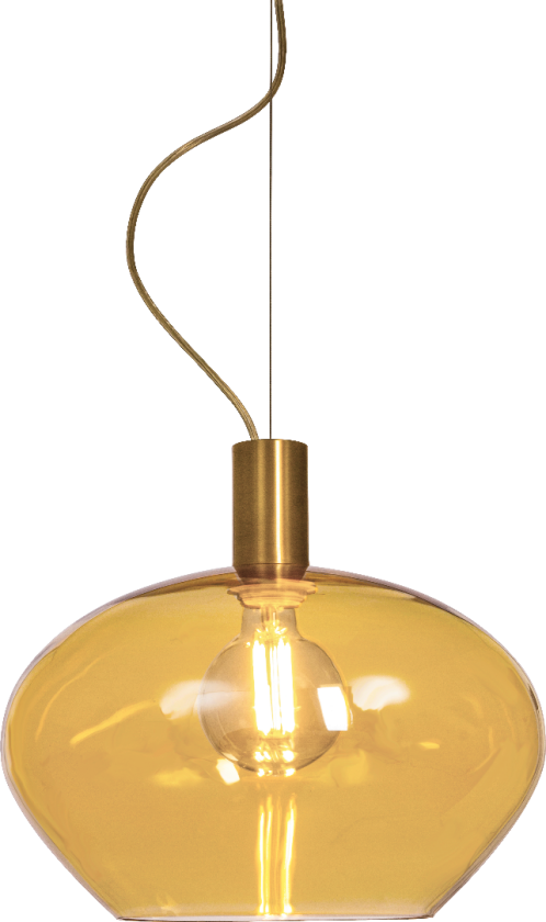 Bell Taklampe 35 cm Messing Ravgul