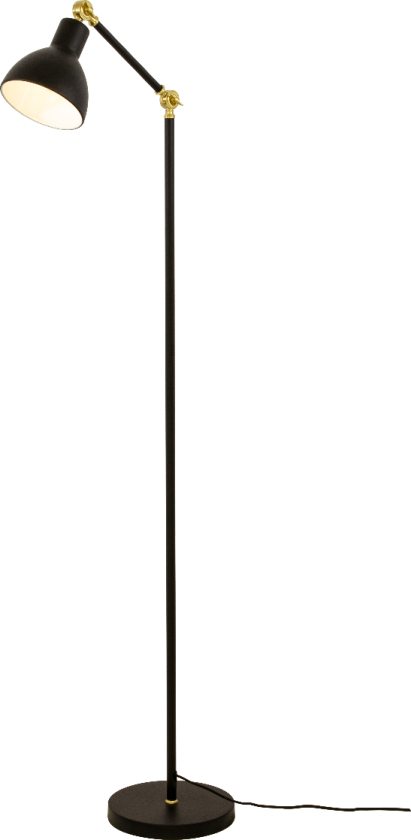 Dublin Gulvlampe Sort Messing