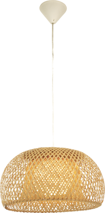 Malacca Taklampe 38 cm Natur