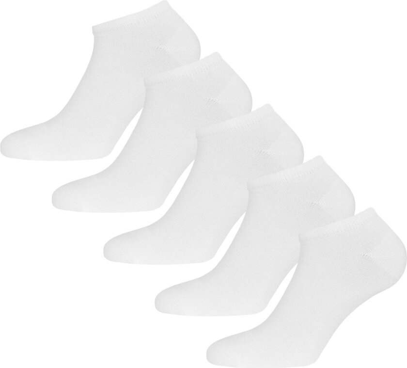 Bamboo Shaftless Sock 5-pack Bright White 44-47