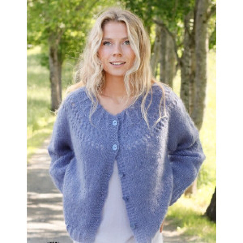 Round Lake Cardigan by DROPS Design - Cardigan Strikkeoppskrift str. S - XX-Large