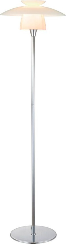 Scandinavia Gulvlampe Krom Opal