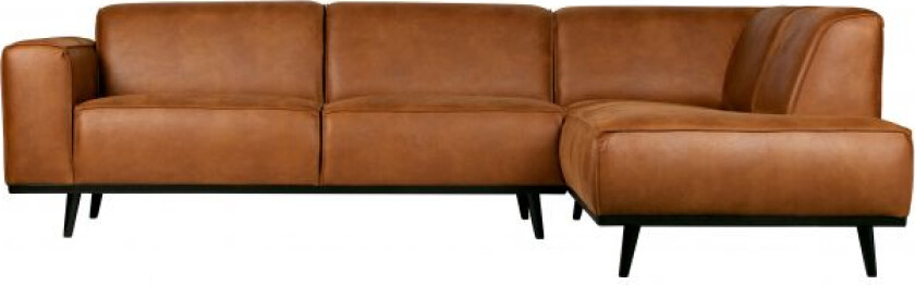 Statement corner sofa eco leather cognac-Høyre Hjørne