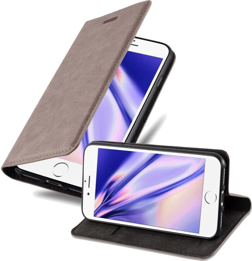 Lommebokdeksel til iPhone 7 / 7S / 8 / SE 2020 Deksel med magnetisk lukking, stativfunksjon og kortlomme