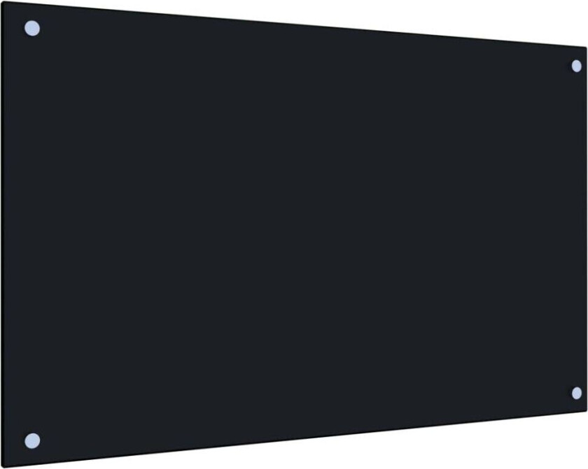 Kjøkkenplate svart 80x50 cm herdet glass
