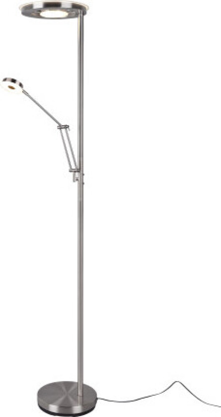 Barrie gulvlampe, børstet stål
