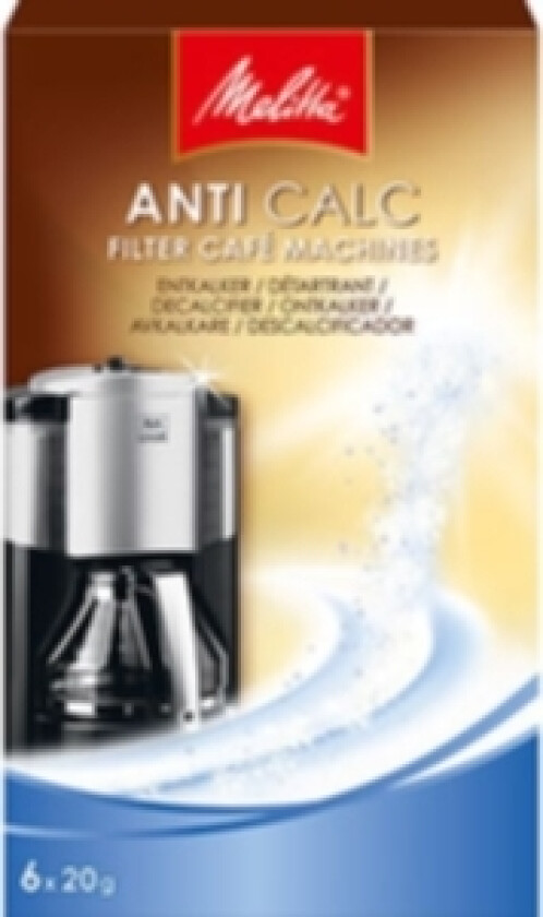Anti Calc avkalkningsmiddel til kaffetrakter, 6 stk