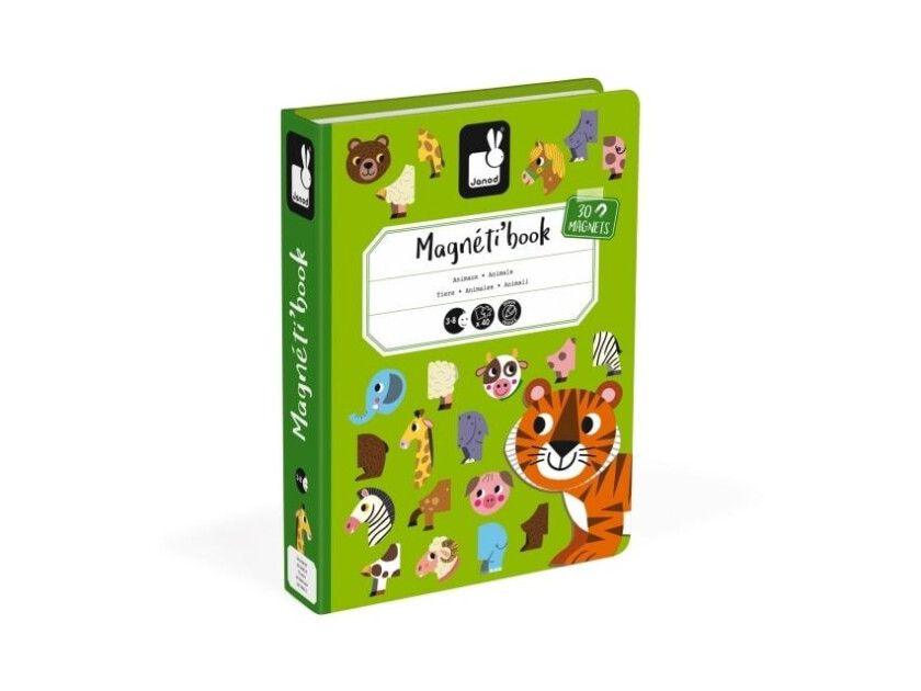 JANOD Animals Magneti''book, 3 år, Kartong, Grønn