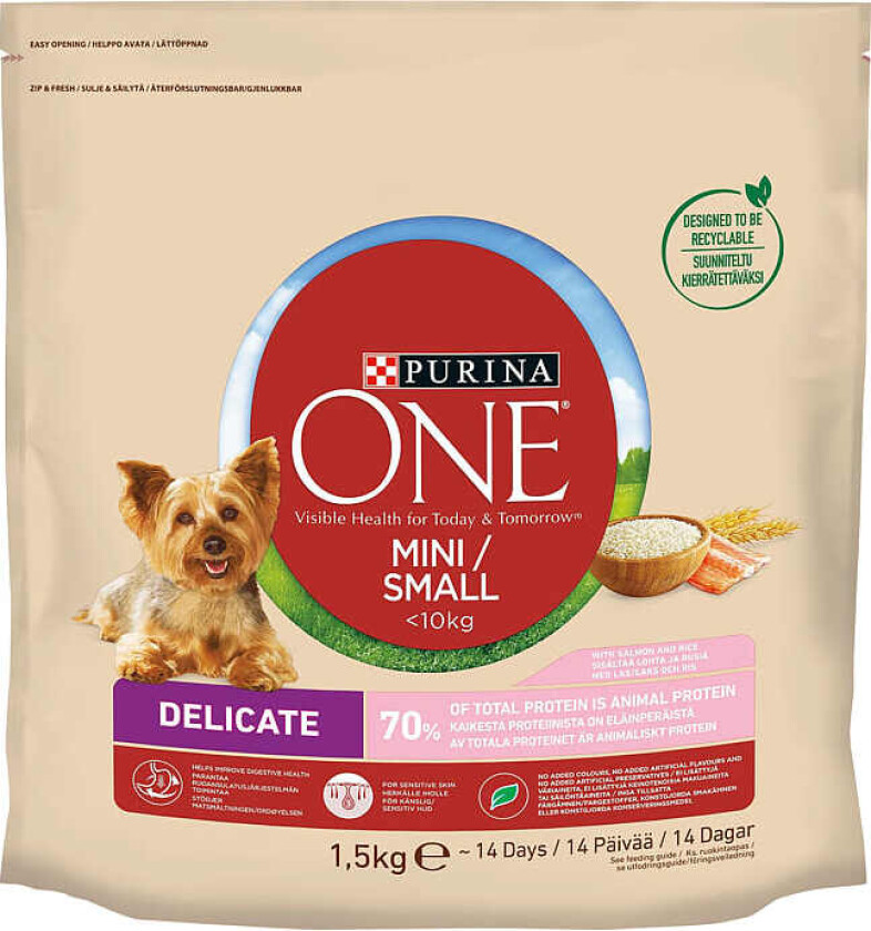 Purina One Small Dog Delicate 1,5kg