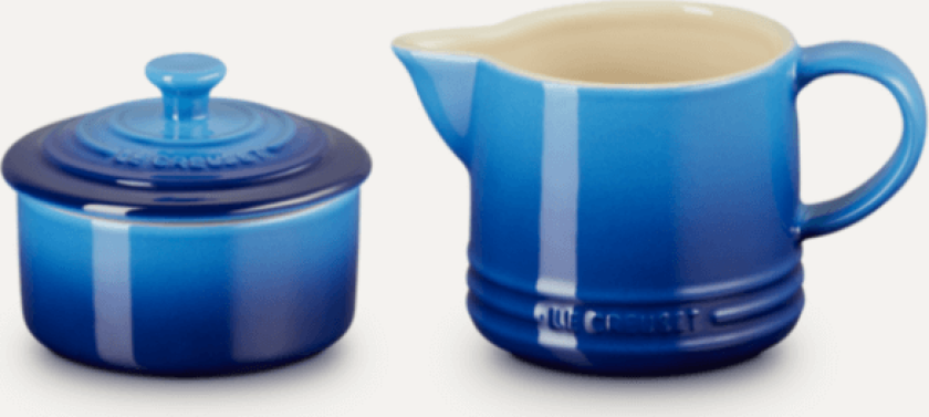 Melke- og Sukkersett Stentøy Azure