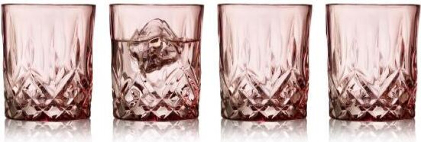 s Sorrento Whiskyglass Pink 32 cl 4 stk.