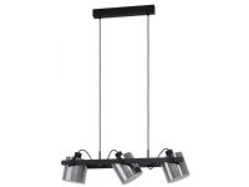 HORNWOOD 2, Hard montering, Sort, Stål, Tre, Rustfritt stål, Glass, Stål, Tre, Sort, Innendørs