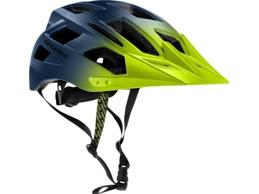 Bicycle helmet with lighting  Pointer M navy blue-yellow 941260