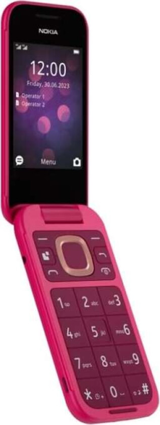 2660 Flip - 4G funksjonstelefon - dobbelt-SIM - RAM 48 MB / Internminne 128 MB - microSD slot - rear camera 0,3 MP - pop-rosa