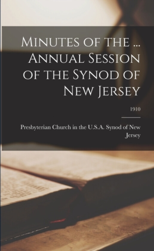 Minutes of the ... Annual Session of the Synod of New Jersey; 1910 av Presbyterian Church in the U S a Synod (Paperback)
