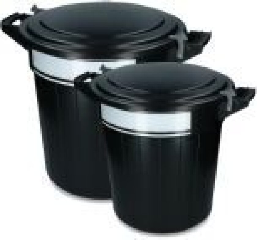 Storage bucket 80 l black, lid, lock and writing label 1 st