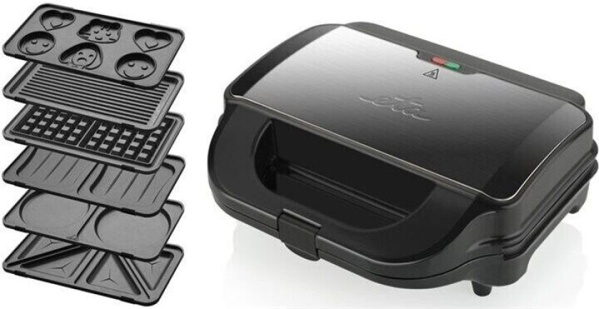 ETA Sorento Plus 5151 90000 - Sandwich maker / waffle maker / panini maker / pancake maker / cookie maker / grill - 900 W - svart