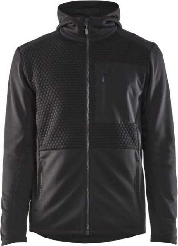 Blåkläder 354025269900XL Hettegenser svart, full glidelås Str. XL