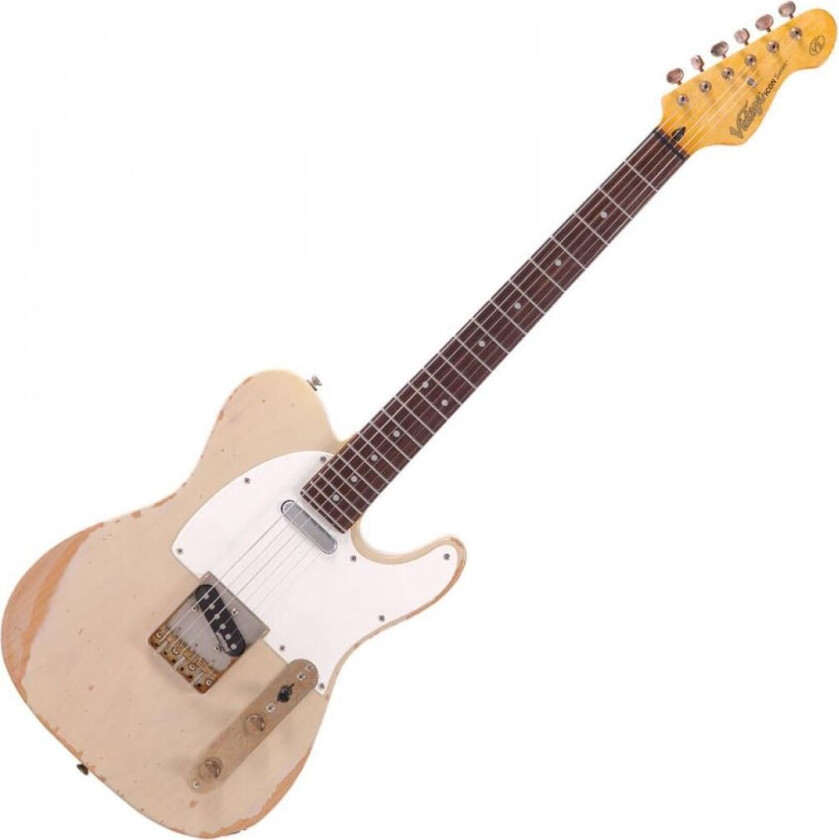 V62mrab Electric Guitar Distressed Ash Blonde