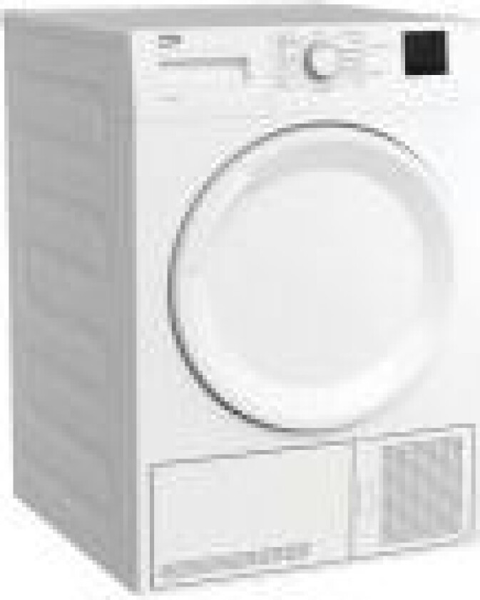 DCU 8230 N - Tørker - bredde: 59.7 cm - dybde: 56.8 cm - høyde: 84.6 cm - frontileggelse - hvit