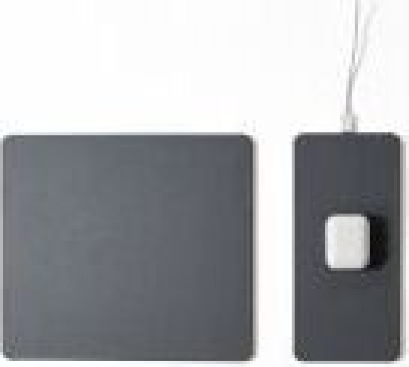 POUT Splitted mouse pad with high-speed charging HANDS 3 SPLIT dust, Grå, Monokromatisk, ABS syntetisk, Polyurethan, USB-strøm, Antiskliunderlag