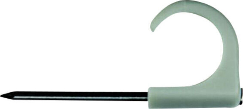 SCHNEIDER ELECTRIC Clips TC-C5M 14-20 Ø2,0/45mm lysegrå - Rundclips plastik med søm i syrefast rustfrit stål - (100 stk.)