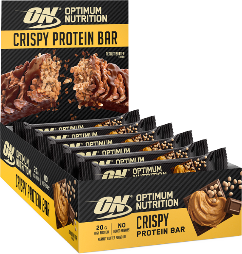 10 x Optimum Protein Crisp Bar, 65 g