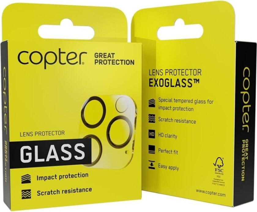 Copter iPhone 15/iPhone 15 Plus Linsebeskyttelse Exoglass Lens Protector