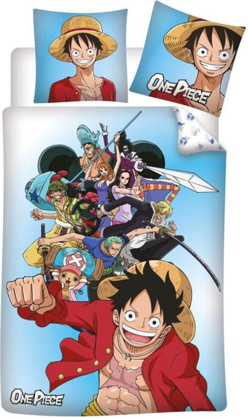 One Piece Sengetøy Sengesett 140x200+63x63cm