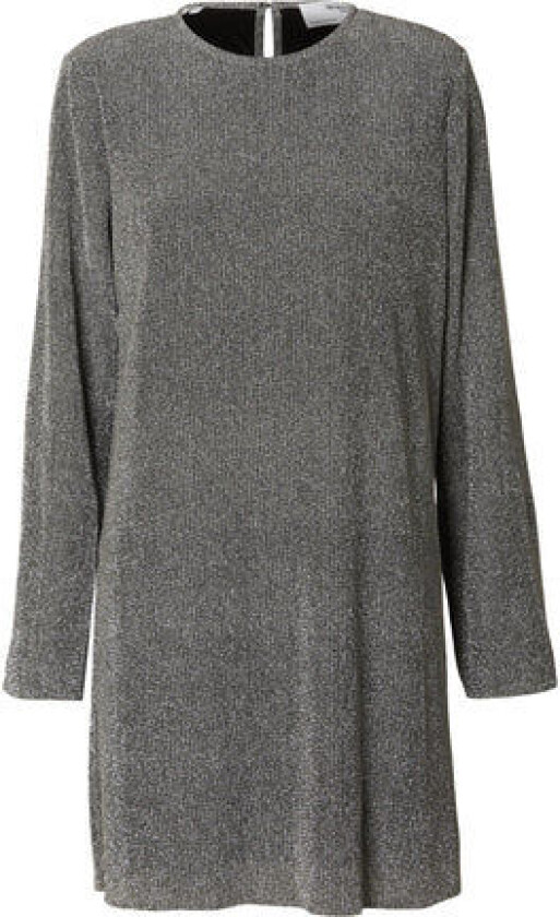 Kimmie Ls Glitter Dress - Silver S