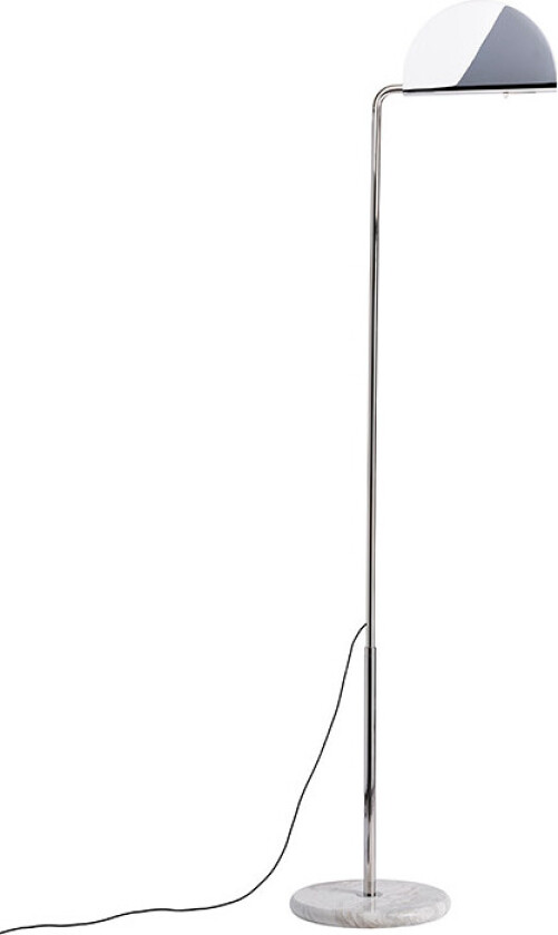 éditions - Mezzaluna Gulvlampe White Marble/Chrome