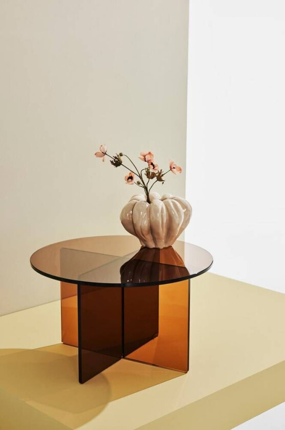 Iris salongbord i glass ⌀ 60 cm Brunt glass