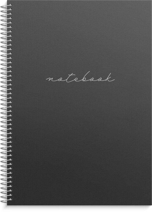 Notatbok m/spiral A4 sort
