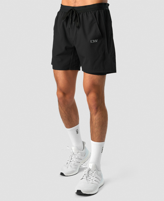 Workout 2-in-1 Shorts, Black