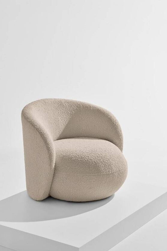 Bloom lenestol i teddystoff Beige