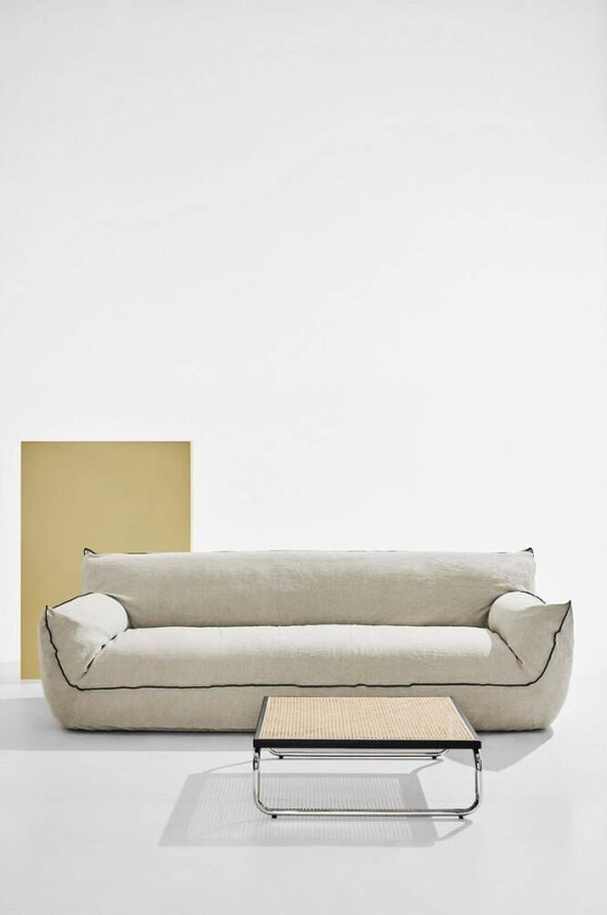 Gia sofa i lin, 3,5-seter A121b 100% linen beige
