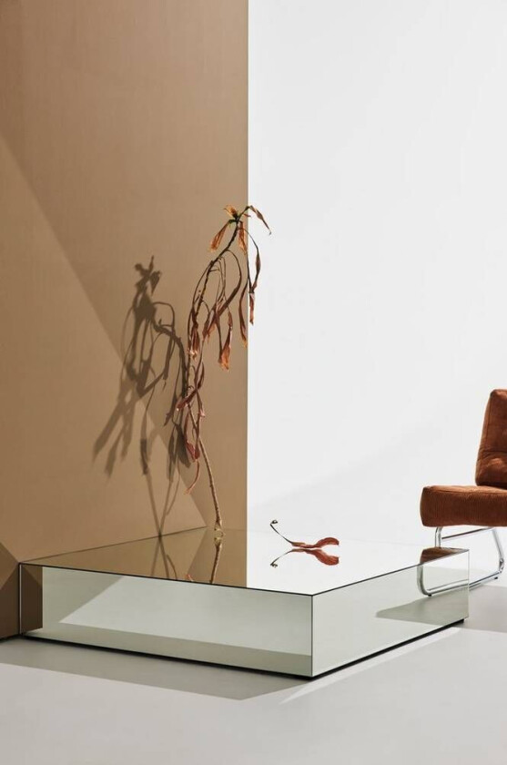 Ponti salongbord i speilglass 110x110 cm Glas