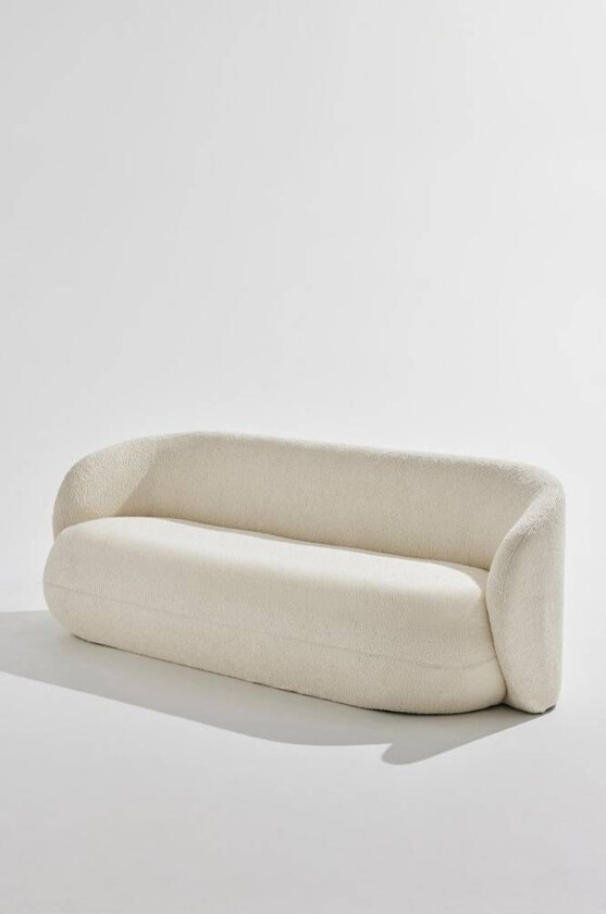 Bloom sofa i teddystoff Naturhvit