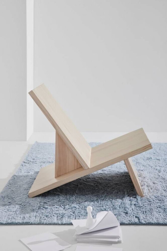 Bonjour loungestol White soaped pine